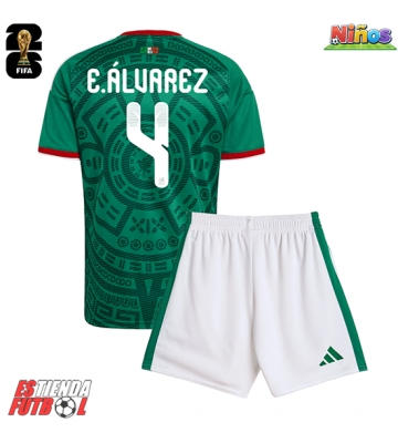 México Edson Alvarez #4 Primera Equipación Niños Mundial 2026 Manga Corta (+ Pantalones cortos)